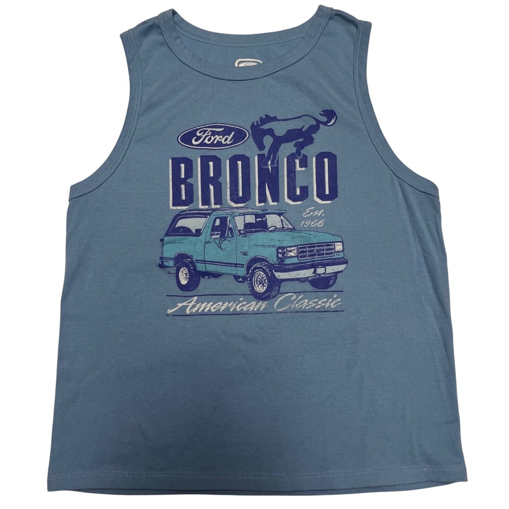 Ford Bronco American Classic Graphic‎ Tank Top Blue Womens Medium